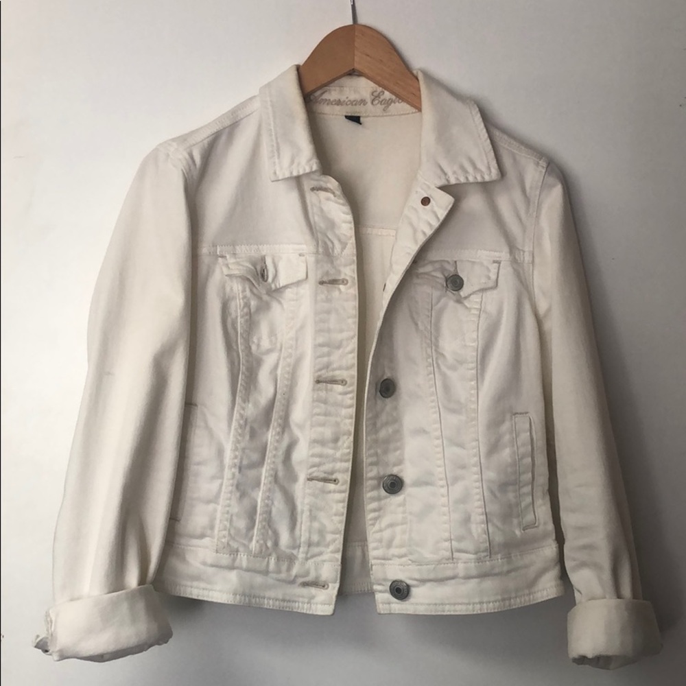 White jean jacket